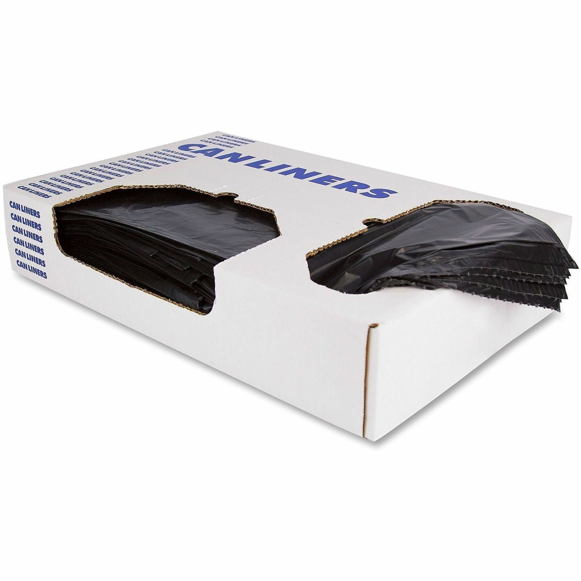 Heritage X-Liner Black Heavyweight Can Liners - 45 gal Capacity - 46" Length x 40" Width x 2 mil (51 Micron) Thickness - Black - Resin - Can - 100 / Pack