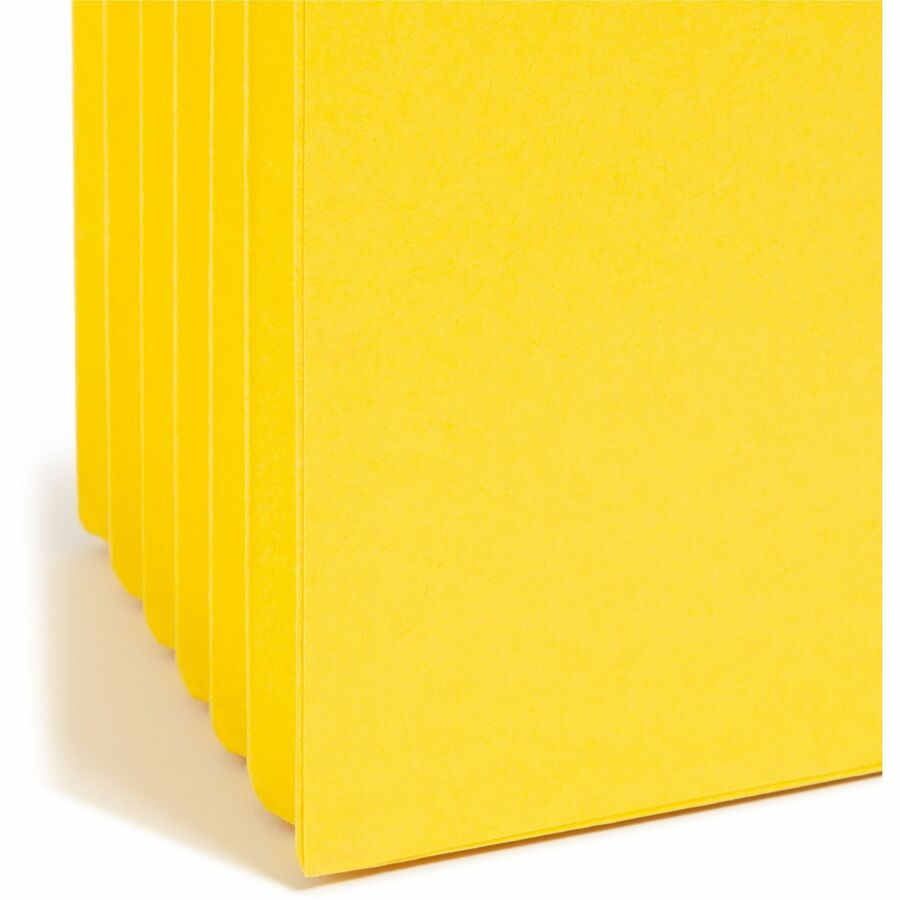 Smead Straight Tab Cut Letter Recycled File Pocket - 8 1/2" x 11" - 5 1/4" Expansion - Blue, Green, Red, Yellow, Redrope - Tear Resistant, Reinforced Tab - 10% Recycled - 5 / Pack
