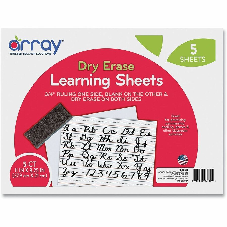 GoWrite!® Dry Erase Learning Board - 11" (0.9 ft) Width x 8.3" (0.7 ft) Height - 5 / Pack