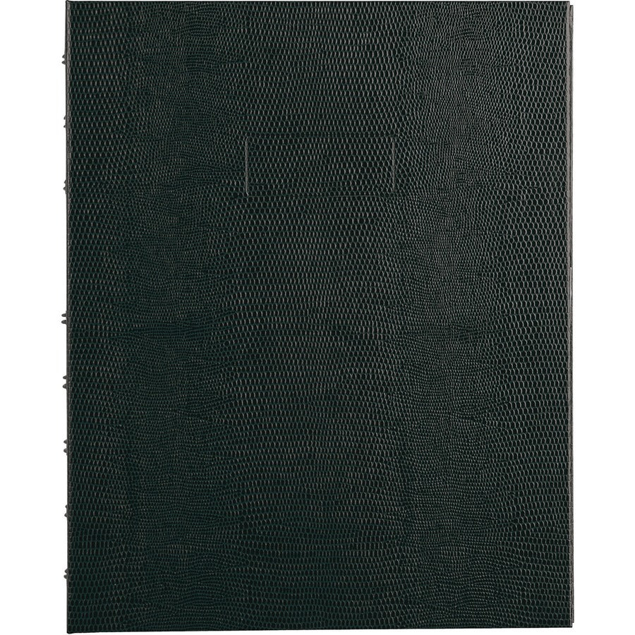 Rediform MiracleBind College Ruled Notebooks - Letter - 150 Pages - Twin Wirebound - Ruled Margin - Letter - 8 1/2" x 11" Sheet Size - 12.25" Height x 9.9" Width x 13.9" Length - Black Ribbed Cover - Micro Perforated, Repositionable, Pocket, Self-adhes...