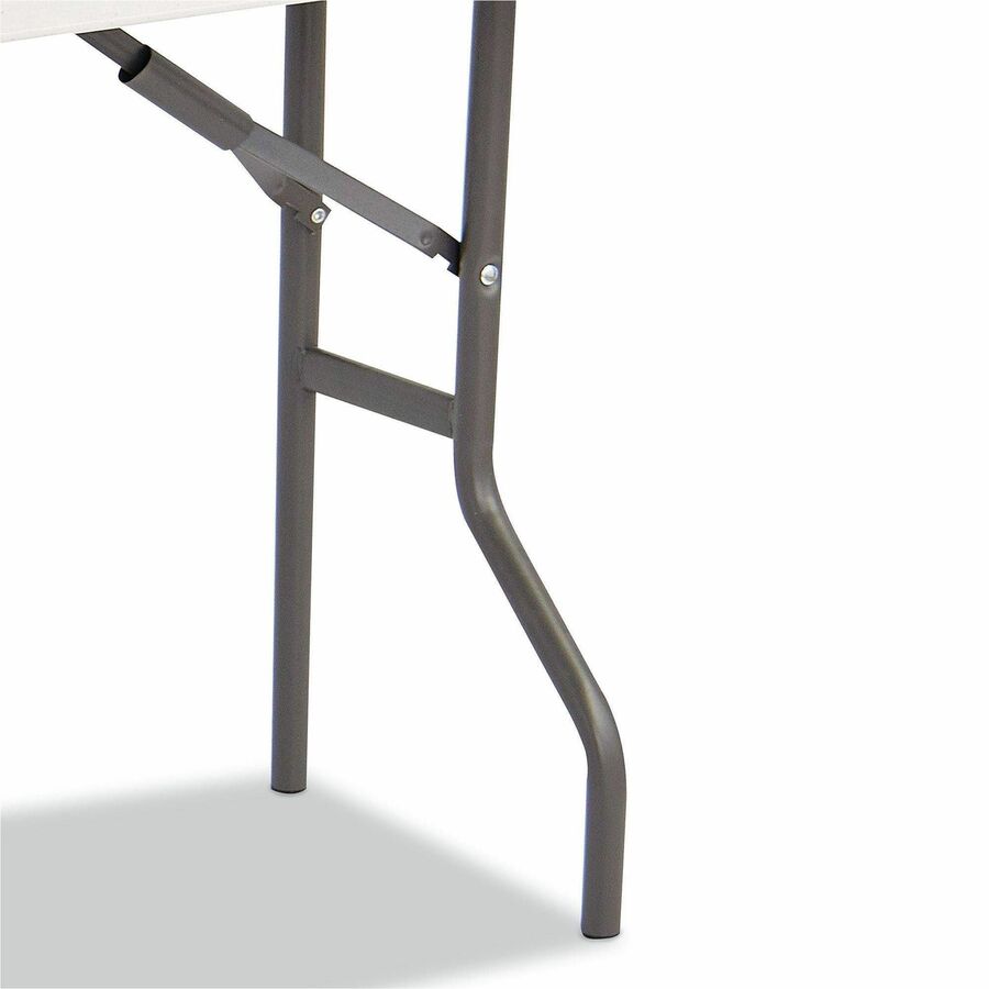 Iceberg IndestrucTable TOO 1200 Series Folding Table - Rectangle Top - 250 lb Capacity - 60" Table Top Length x 18" Table Top Width - 29" Height - Indoor, Outdoor - Platinum, Powder Coated - Polyethylene Top Material - 1 Each