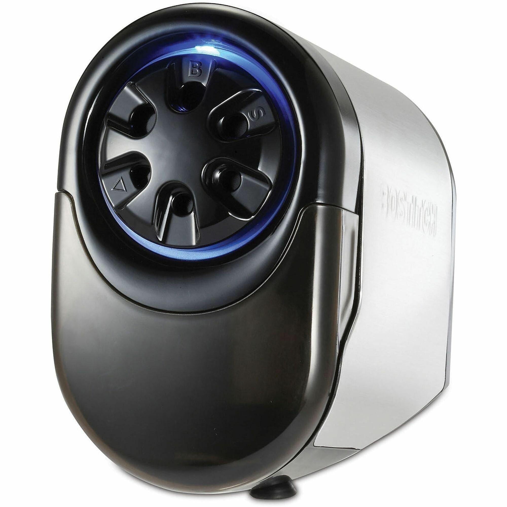 Bostitch QuietSharp Glow Classroom Electric Pencil Sharpener (EPS11HC) - Desktop - 9" Height x 6.1" Width - Metal - Silver, Black