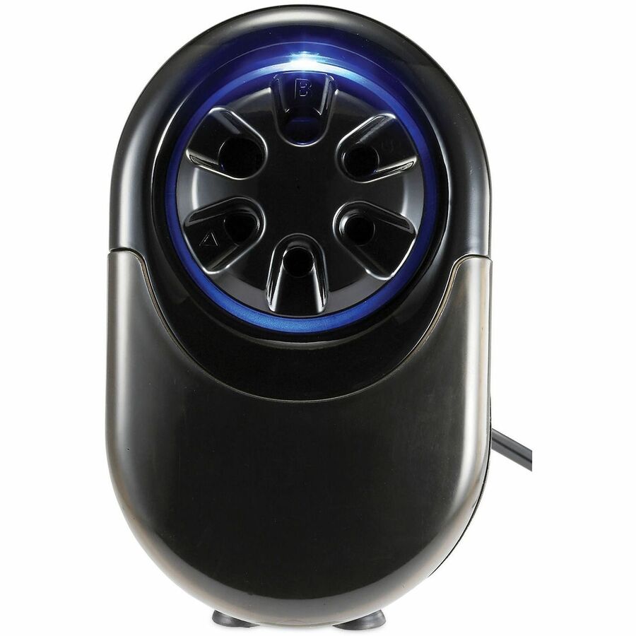 Bostitch QuietSharp Glow Classroom Electric Pencil Sharpener (EPS11HC) - Desktop - 9" Height x 6.1" Width - Metal - Silver, Black