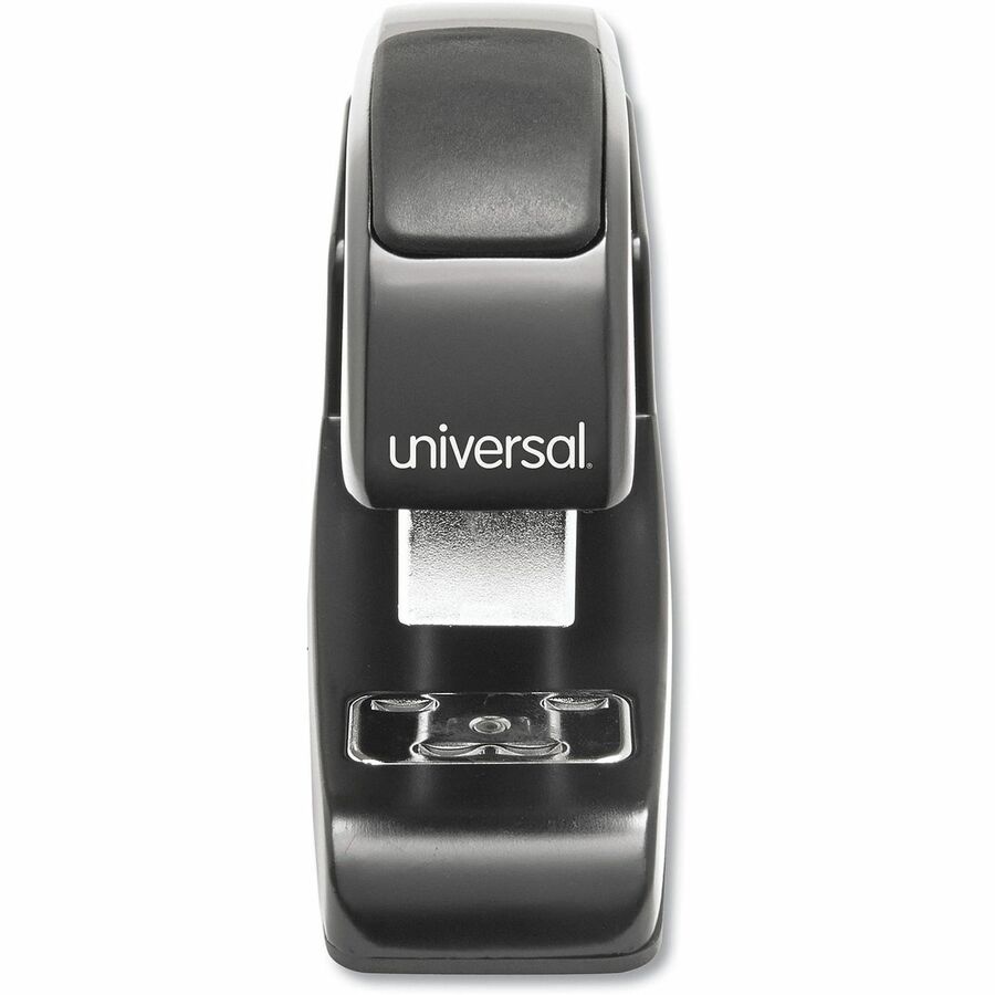 Universal Desktop Stapler - Staples Upto 20 Sheet - Holds Upto 210 Staple - Full Strip - Staple Size: 0.25" - 3.50" Throat Depth - 0.50" Crown Width - Top Loading - Black - Metal - 1 Each