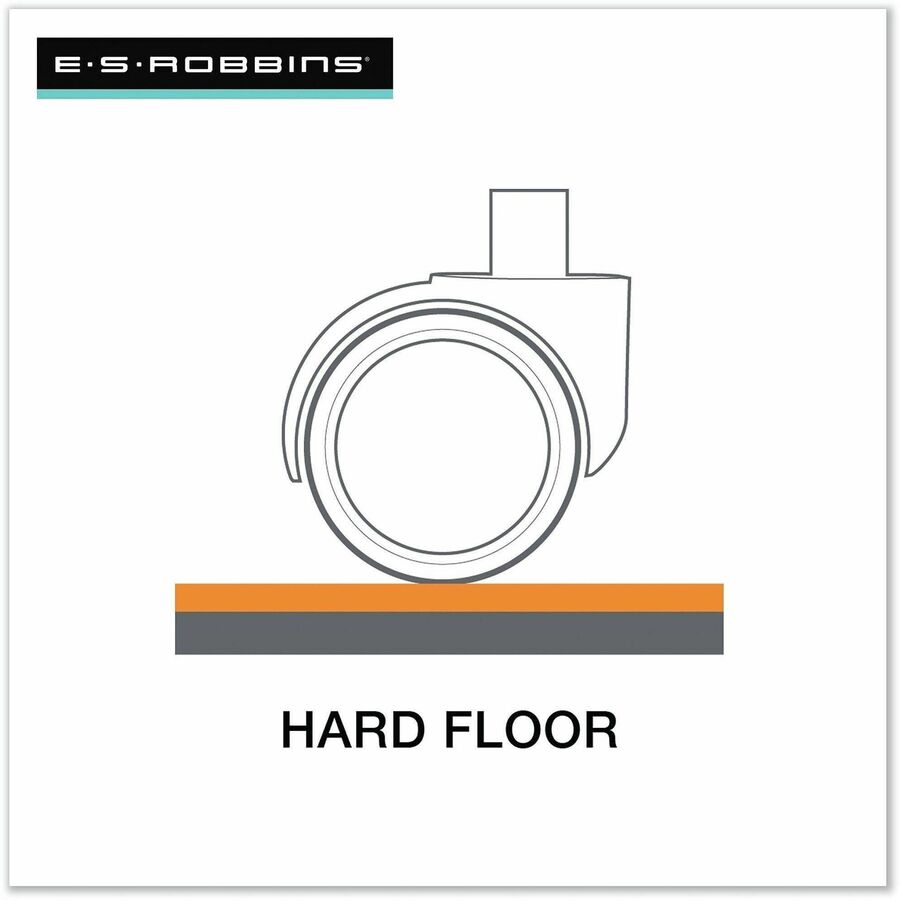 ES ROBBINS Everlife Hard Floor Chairmat - Hardwood Floor, Hard Floor, Wood Floor, Tile Floor - 53" Length x 45" Width x 0.110" Thickness - Lip Size 12" Length x 25" Width - Vinyl - Clear - 1 Each
