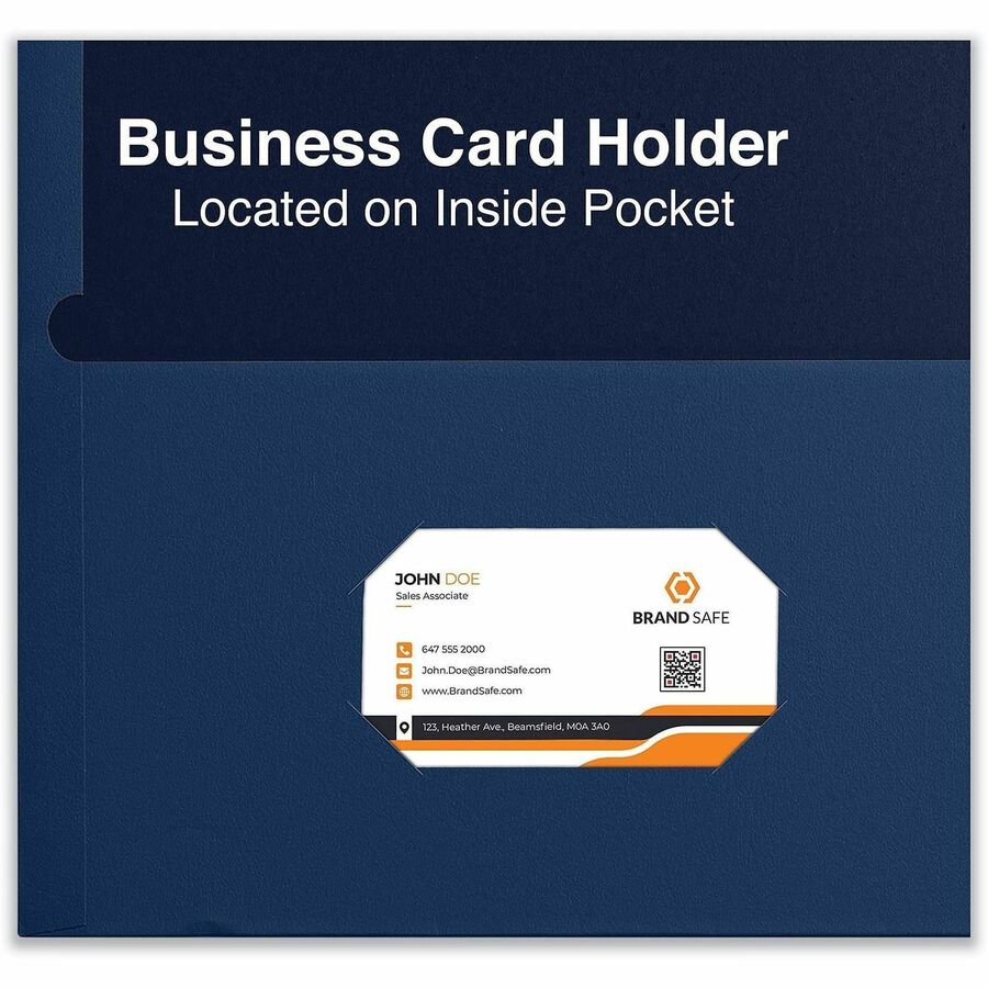 Universal Pocket Folder - 11" x 8 1/2" - 2 Inside Front & Back Pocket(s) - 25 Box