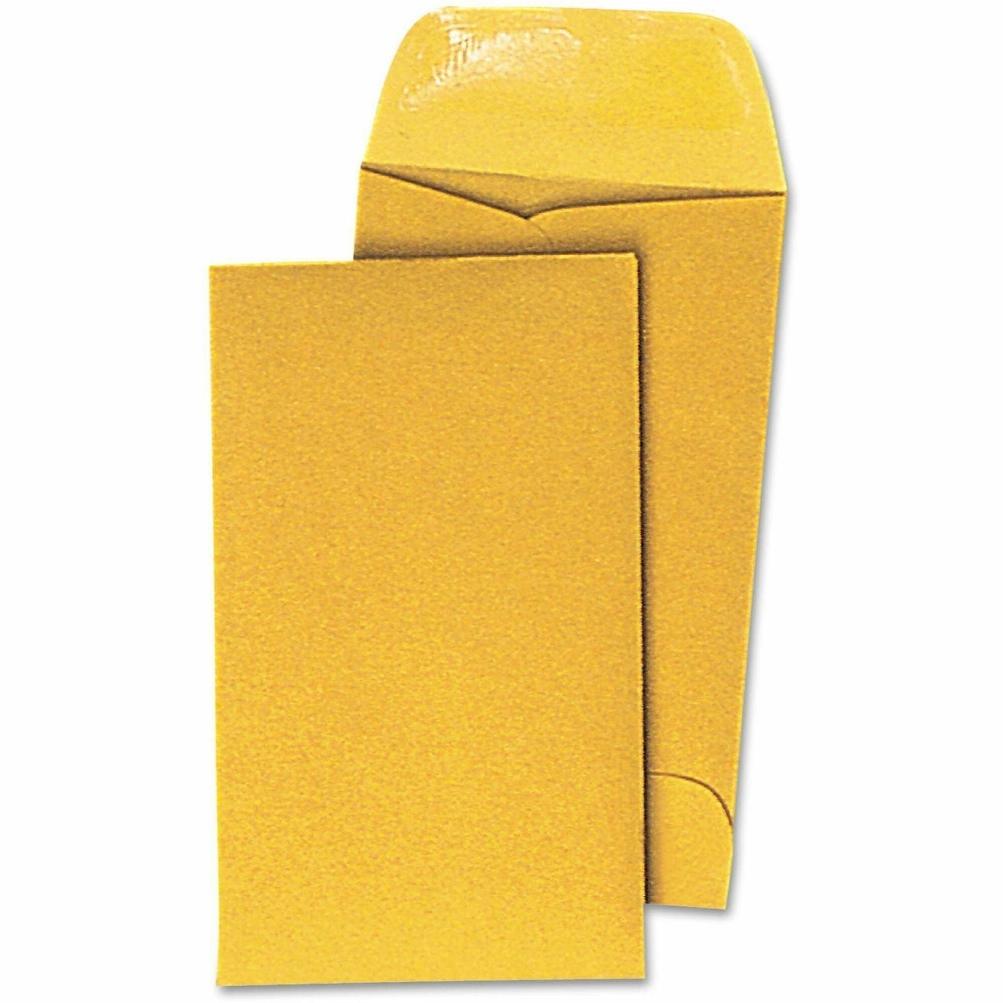 Universal Envelope - Coin - #7 - 24 lb - Gummed - Light Brown Kraft - Kraft Paper - 500 / Box