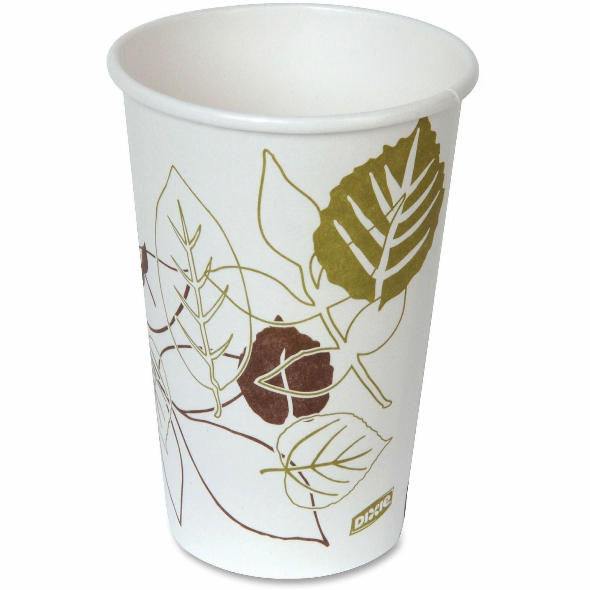 Dixie Pathways Paper Hot Cups by GP Pro - 16 fl oz - White, Green - Paper - Hot Drink, Beverage - 50 / Pack