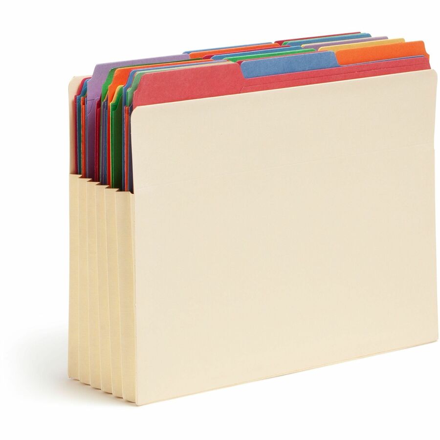 Smead End Tab Extra Wide TUFF® Pocket 75160 - 8 1/2" x 11" - 700 Sheets Capacity - 5 1/4" Expansion - 2 Plys - 10% Recycled - 1 Pack