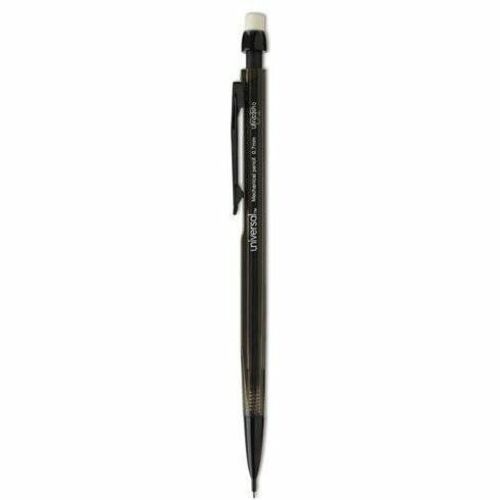 Universal Mechanical Pencil, 0.7 mm, HB (#2), Black Lead, Smoke/Black Barrel, Dozen - 0.7 mm Black Lead - #2, HB - Refillable - Smoke Plastic, Black Barrel - 1 Dozen