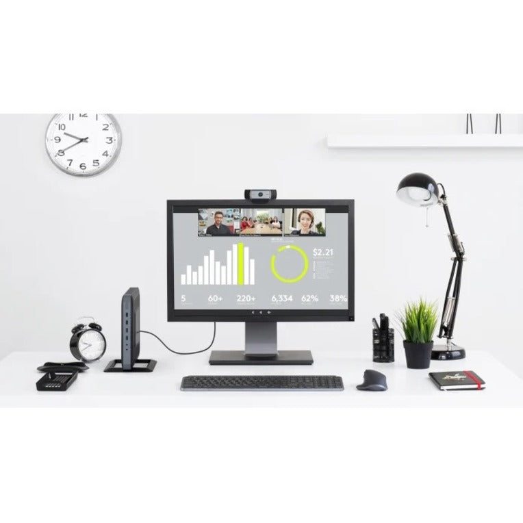 Logitech C930e Webcam - 30 fps - USB 2.0 - 1 Pack(s) - 1920 x 1080 Video - Auto-focus - Clip, Tripod Mount - 4x Digital Zoom - Microphone - For Monitor, Notebook - PTZ