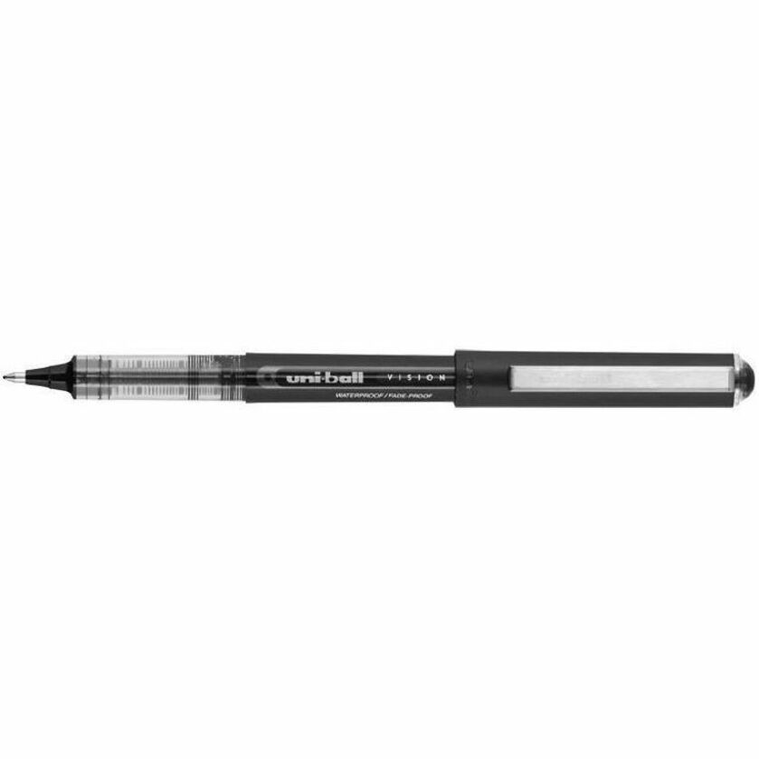 uniball™ Vision Rollerball Pens - 0.7 mm Fine Pen Point - Black Ink - Pigment-based - 1 Dozen