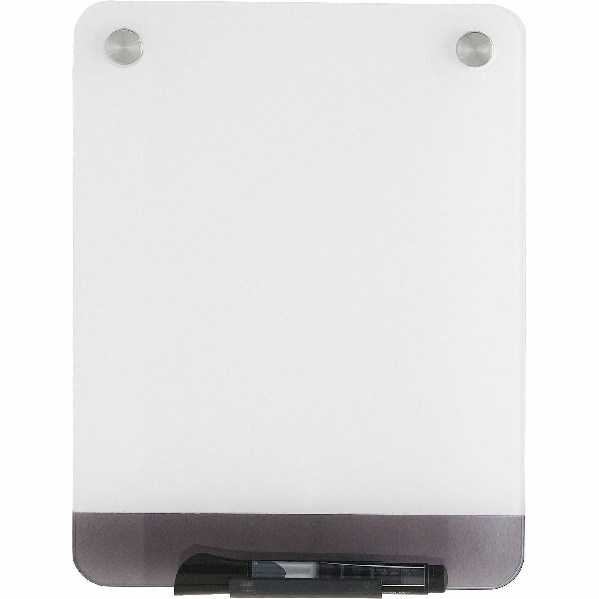 Iceberg Clarity Dry Erase Glass Board - 12" (1 ft) Width x 9" (0.8 ft) Height - Ultra White Tempered Glass Surface - Stain Resistant - 1 Each
