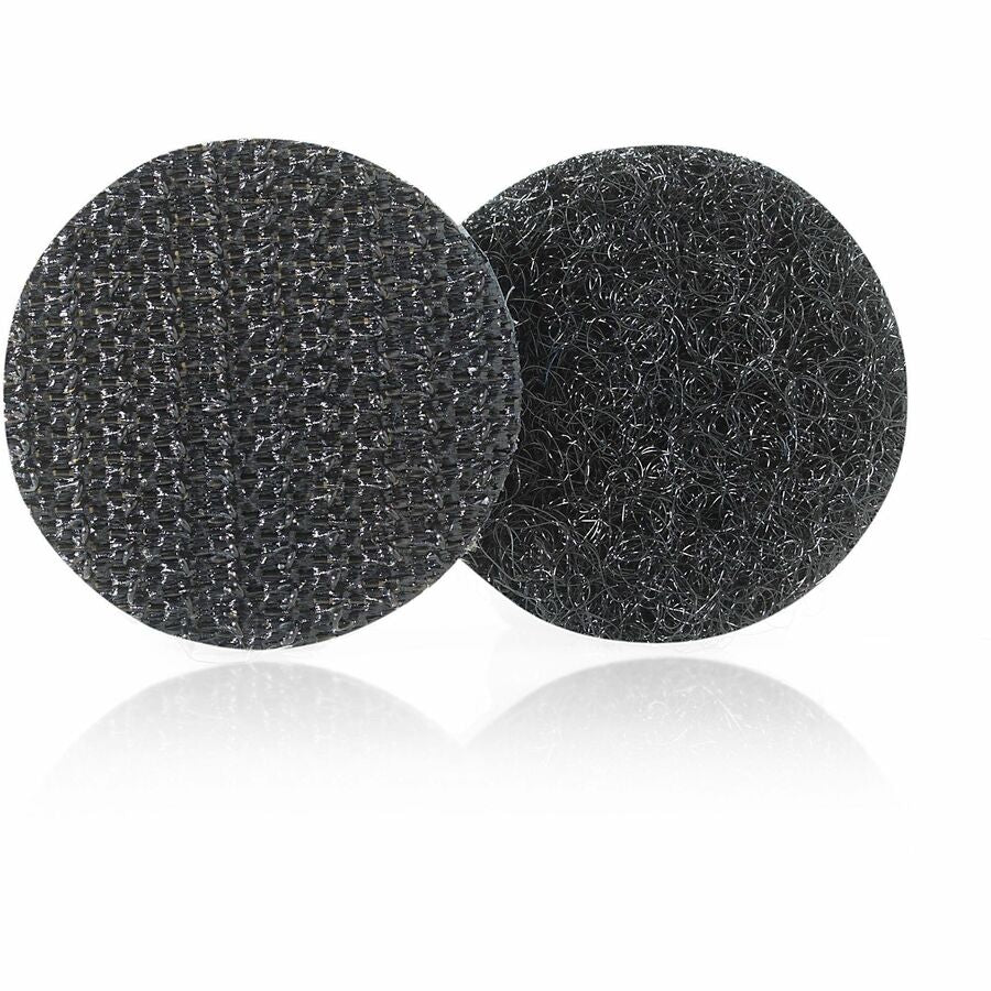 VELCRO® Sticky Back 3/4in Circles Black 200 ct - 0.75" Diameter - Black - For Sign, Poster, Wall, Plastic, Glass, Tile, School, Home - 200 / Carton