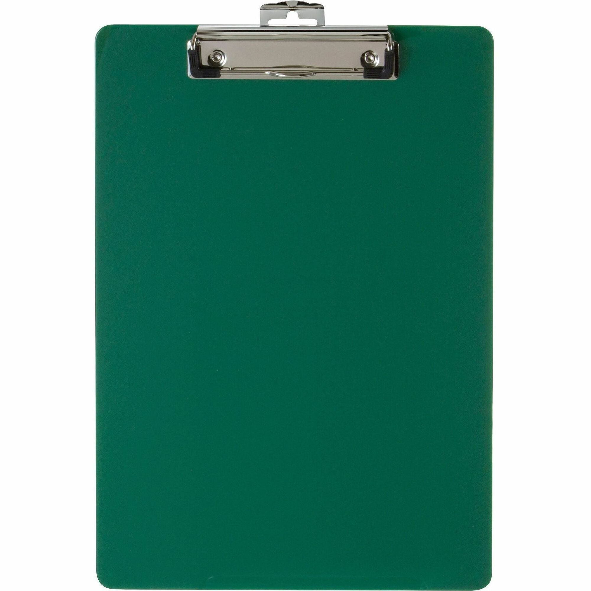 Officemate Low-profile Clip Plastic Clipboard - 8 1/2" x 11" Sheet Size - Plastic - Green - 1 Each