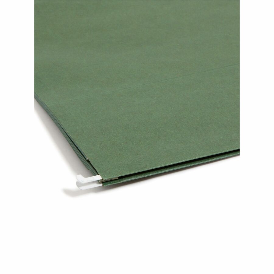 Smead Letter Recycled Hanging Folder - 8 1/2" x 11" - 3 1/2" Expansion - 11 pt. - Standard Green - Preprinted, Reinforced Gusset, Eco-friendly, Gusset, Die-cut, Archival-safe, Acid-free - 10 / Box