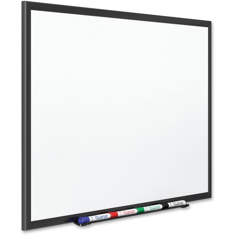 Quartet DuraMax Classic Whiteboard - 60" (5 ft) Width x 36" (3 ft) Height - White Porcelain Surface - Black Aluminum Frame - Rectangle - Horizontal/Vertical - Magnetic - 1 / Each