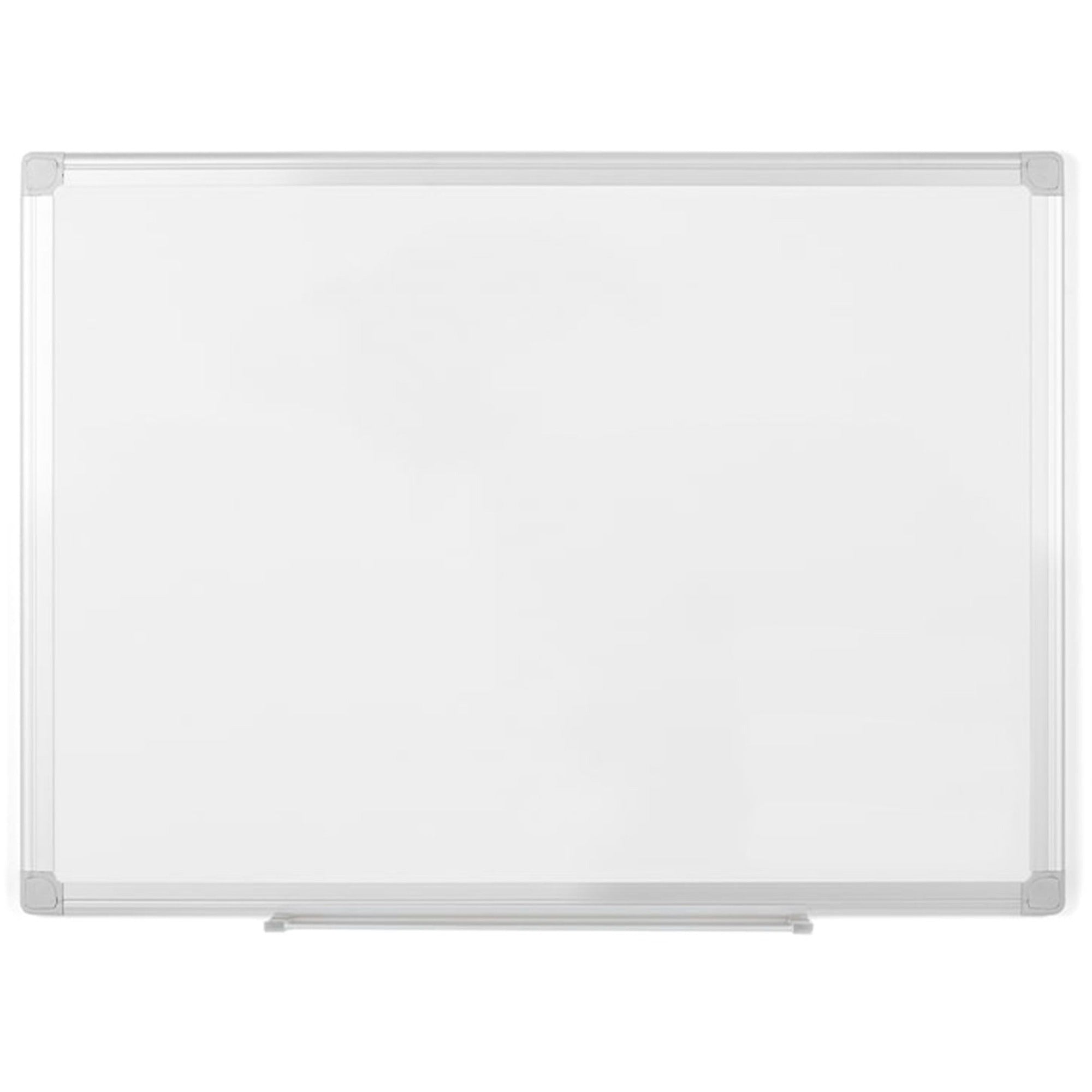 MasterVision EasyClean Dry-erase Board - 36" (3 ft) Width x 48" (4 ft) Height - White Aluminum Surface - Silver Frame - Magnetic - Eco-friendly, Sturdy, Pen Tray, Wall Mountable - 1 Each
