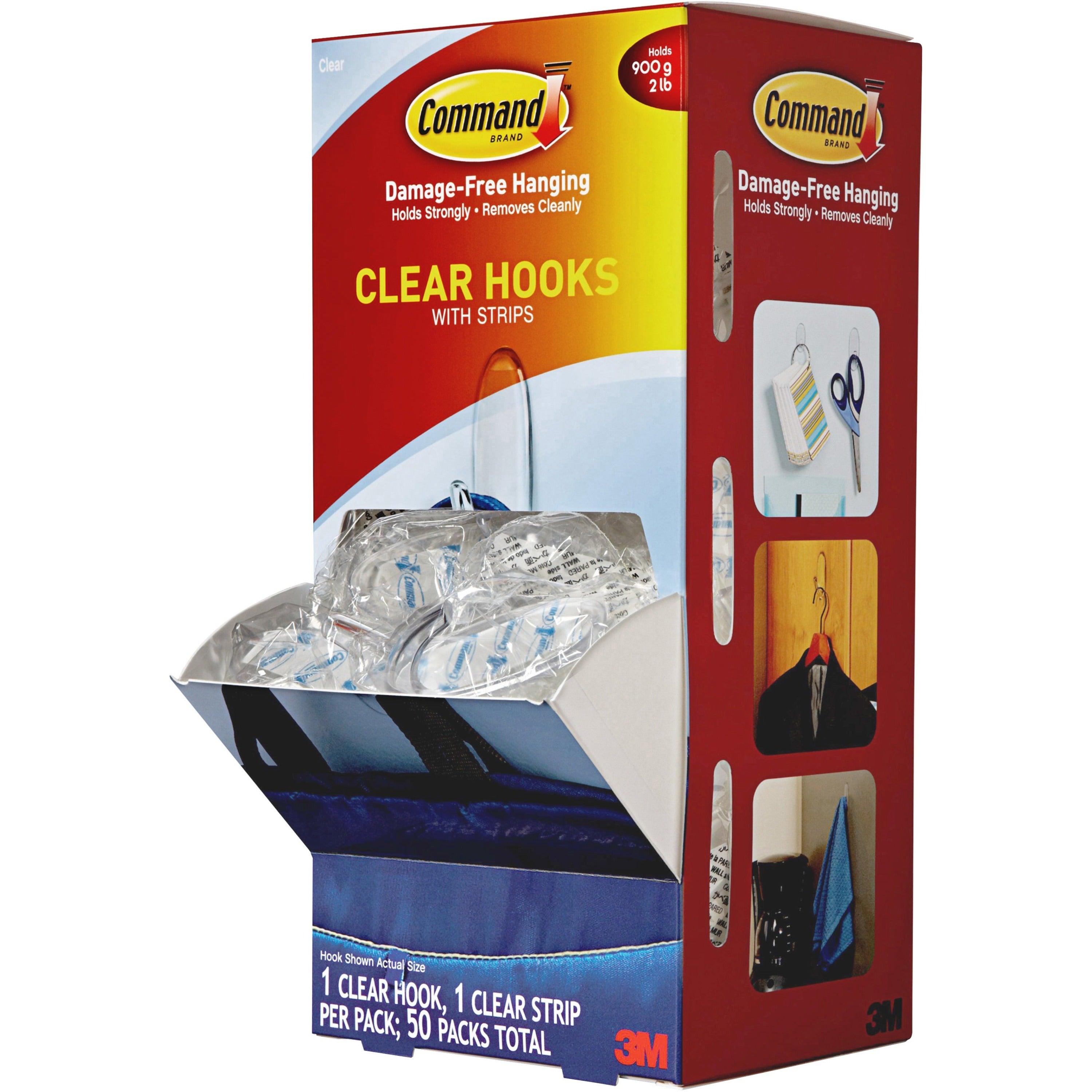 Command Hook Trial Pack - Medium - 2 lb (907.2 g) Capacity - White - 50 / Carton
