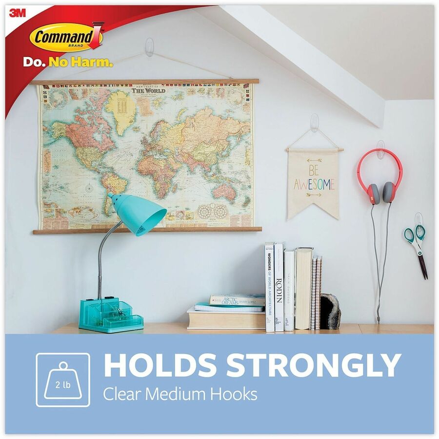 Command Hook Trial Pack - Medium - 2 lb (907.2 g) Capacity - White - 50 / Carton