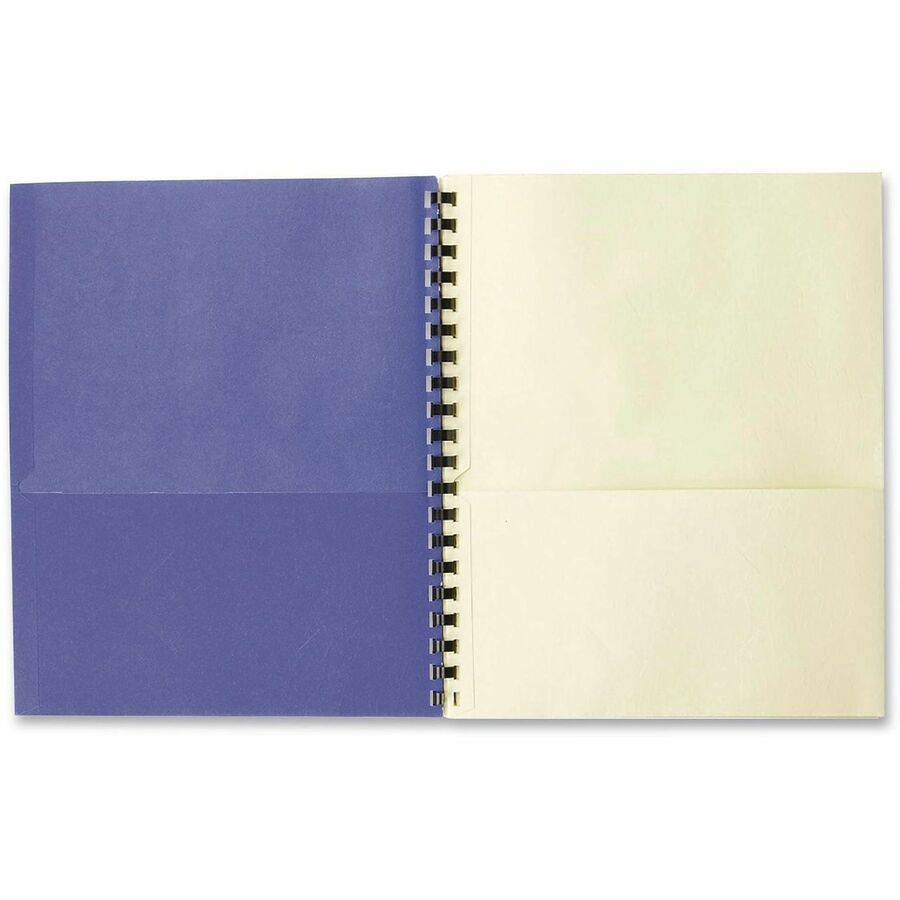TOPS Letter Pocket Folder - 8 1/2" x 11" - 200 Sheets Capacity - 8 Internal Pocket(s) - White, Assorted - Embossed, Die-cut - 0% Fiber Recycled - 1 Each