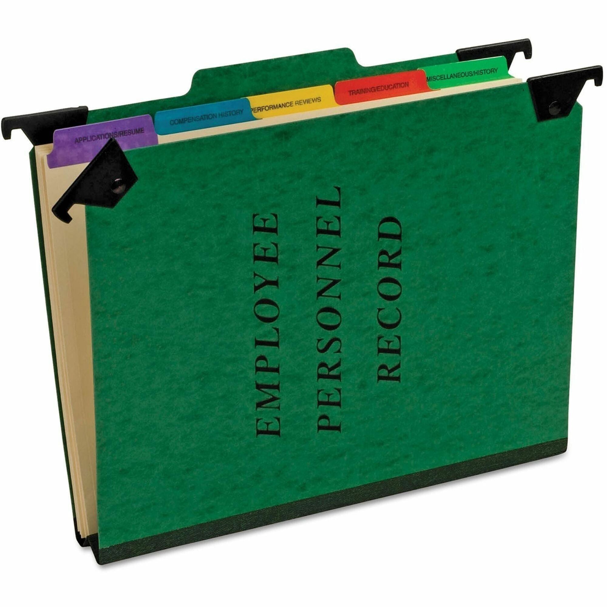 Pendaflex 1/3 Tab Cut Letter Hanging Folder - 8 1/2" x 11" - 2" Expansion - 1" Fastener Capacity - Top Tab Location - 5 Divider(s) - Green - Moisture Resistant, Reinforced Gusset, Durable, Reinforced Tab, Rip Proof, Moisture Resistant, Smudge Resistant...