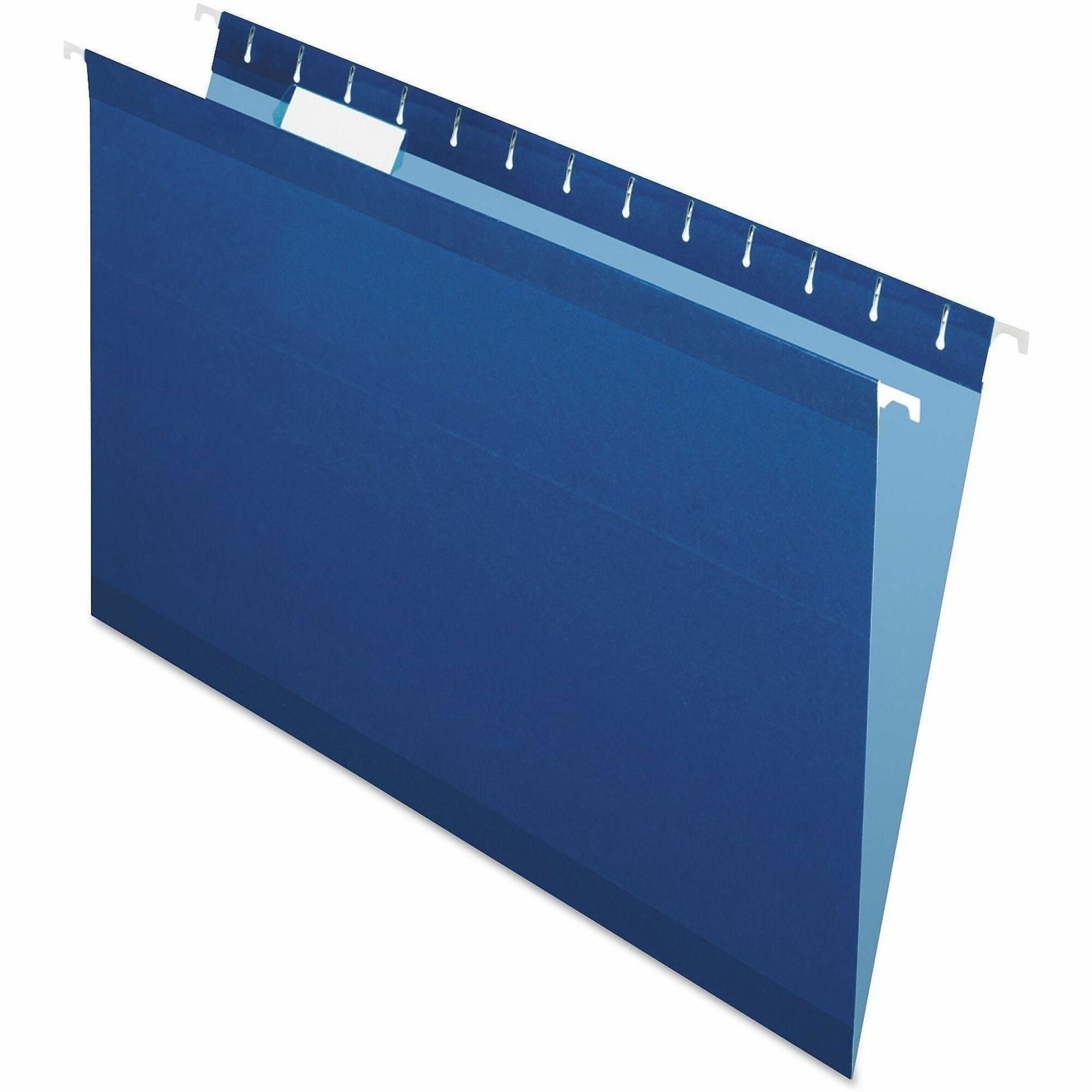 Pendaflex 1/5 Tab Cut Legal Hanging Folder - 8 1/2" x 14" - Internal Pocket(s) - 11 pt. - Navy - Reinforced, Tear Resistant, Durable - 25 / Box