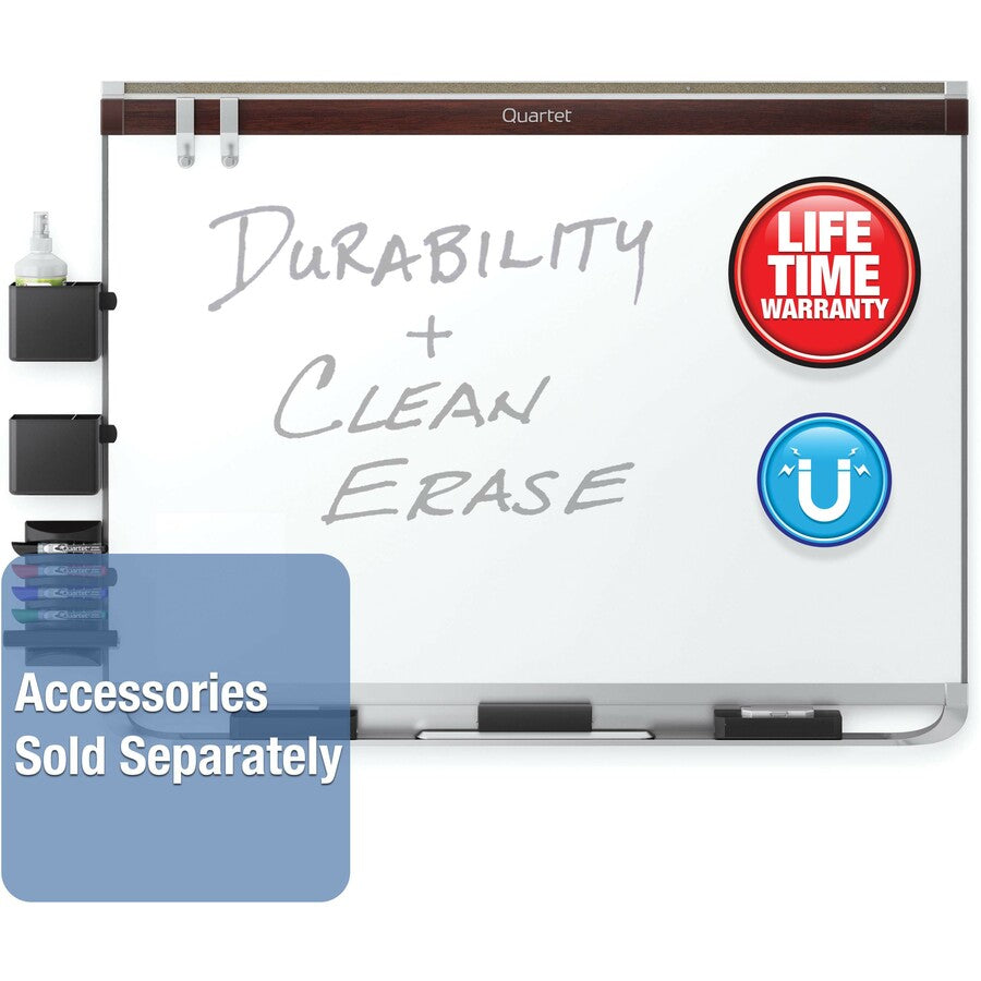 Quartet Infinity™ Glass Magnetic Dry-Erase Board - 72" (6 ft) Width x 48" (4 ft) Height - Black Tempered Glass Surface - Black Frame - Horizontal/Vertical - Magnetic - 1 / Each