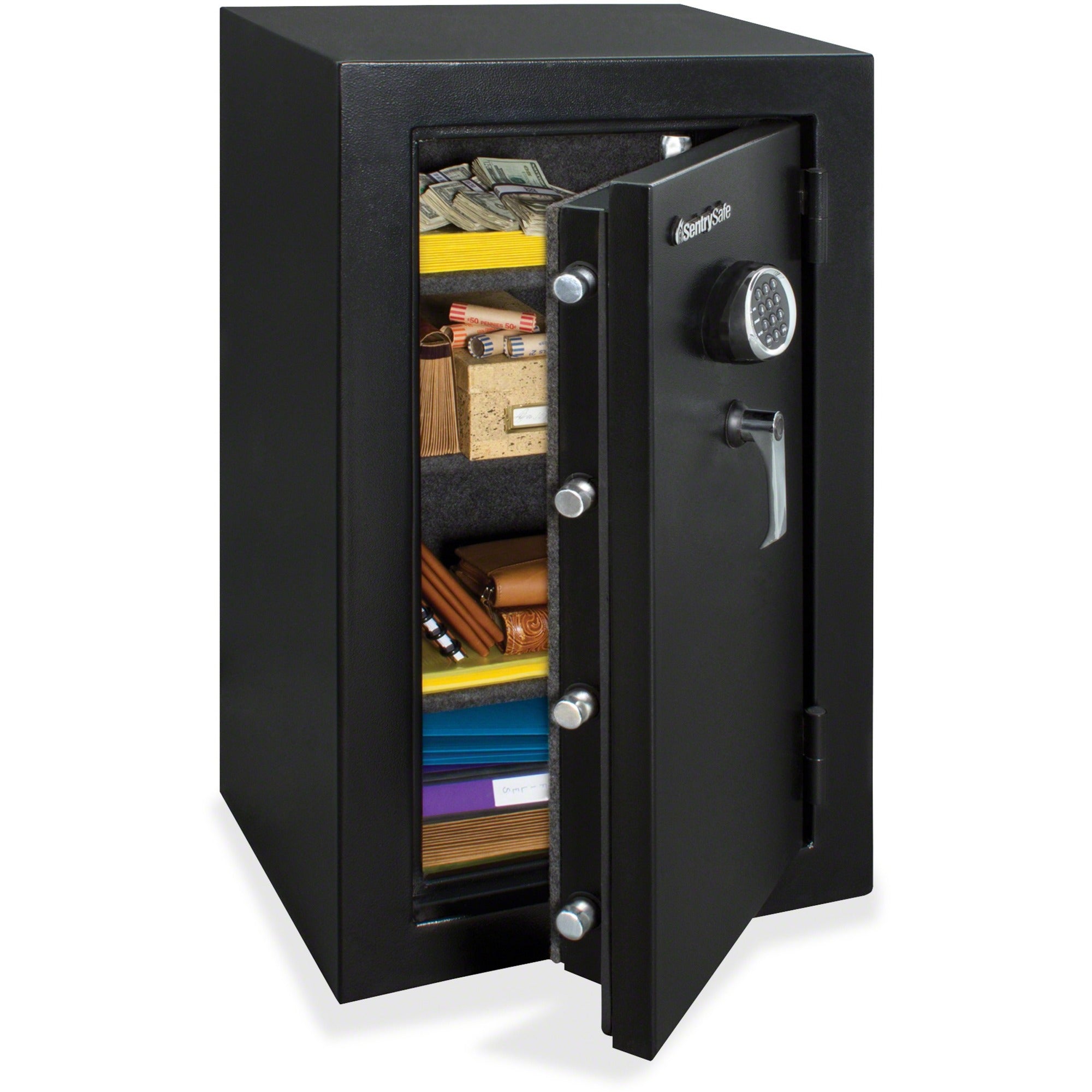 Sentry Safe Executive Fire-Safe-EF4738E - 4.70 ft� - Programmable, Electronic, Combination Lock - Water Resistant, Fire Resistant - Internal Size 35.72" Height x 19.37" Width x 11.73" Depth - Overall Size 37.7" Height x 21.7" Width x 19" Depth