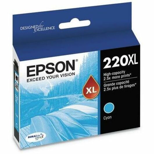 Epson DURABrite Ultra 220XL Original High Yield Inkjet Ink Cartridge - Cyan - 1 Pack - 450 Pages