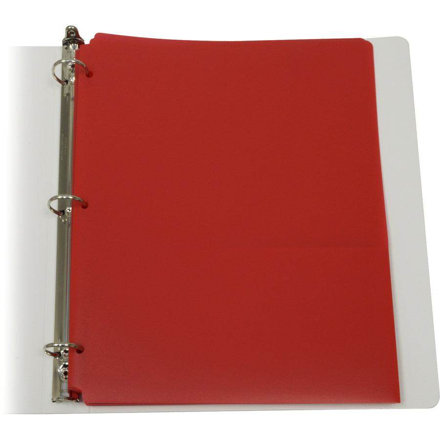 C-Line Letter Pocket Folder - 8 1/2" x 11" - 2 Pocket(s) - Red - Heavyweight - 25 / Box