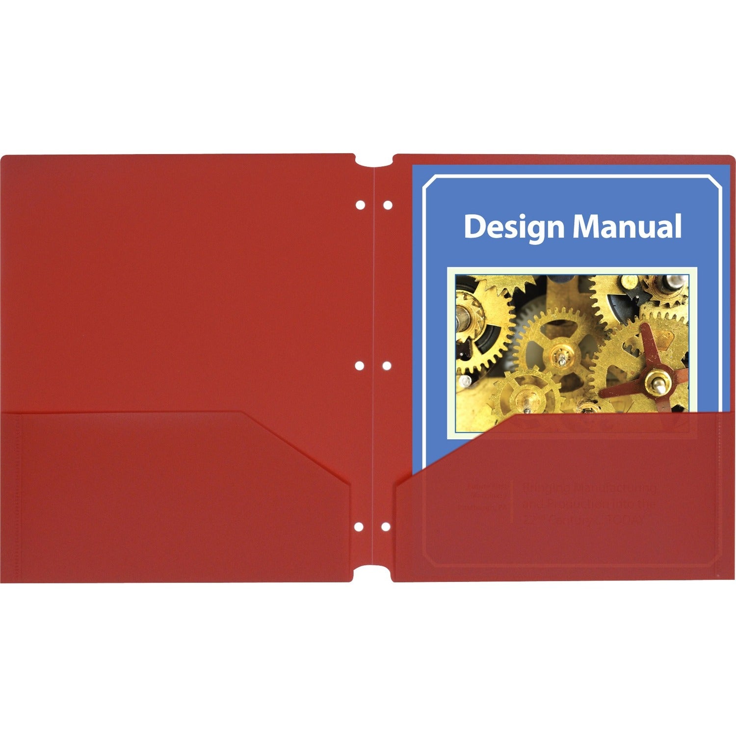 C-Line Letter Pocket Folder - 8 1/2" x 11" - 2 Pocket(s) - Red - Heavyweight - 25 / Box