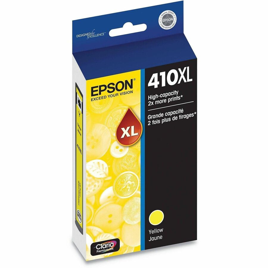 Epson Claria Premium 410XL Original High Yield Inkjet Ink Cartridge - Yellow - 1 Pack - 650 Pages