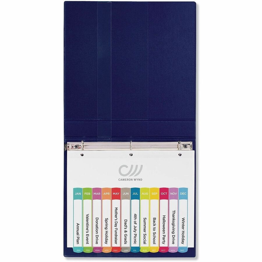 Avery Jan-Dec Dividers, 12 Tabs, Ready Index, Arched Tabs (11847) - 12 x Divider(s) - 12 Tab(s) - Month - Jan-Dec - 12 Tab(s)/Set - 8.5" Divider Width x 11" Divider Length - 3 Hole Punched - White Paper Divider - Multicolor Paper Tab(s) - 20% - Hole-pu...