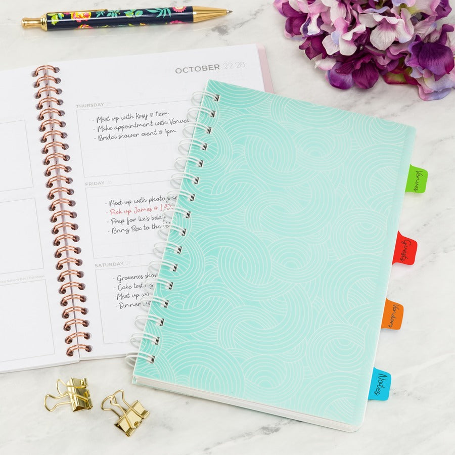 Avery® Ultra Tabs File Tab - 40 Write-on Tab(s) - 1.50" Tab Height x 1" Tab Width - Clear Film, Red Paper, Blue, Orange, Green Tab(s)