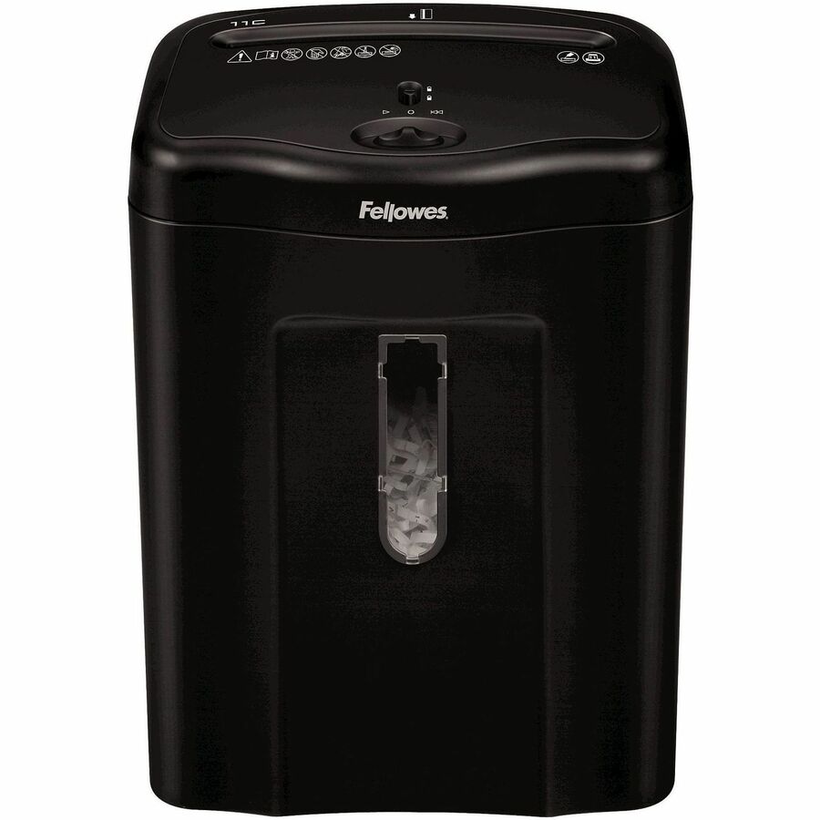 Fellowes Powershred 11C Crosscut Shredder - Non-continuous Shredder - Cross Cut - 11 Per Pass - for shredding Paper, Credit Card, Paper Clip, Staples - 0.156" x 1.560" Shred Size - P-4 - 5 Minute Run Time - 30 Minute Cool Down Time - 4.80 gal Wastebin ...