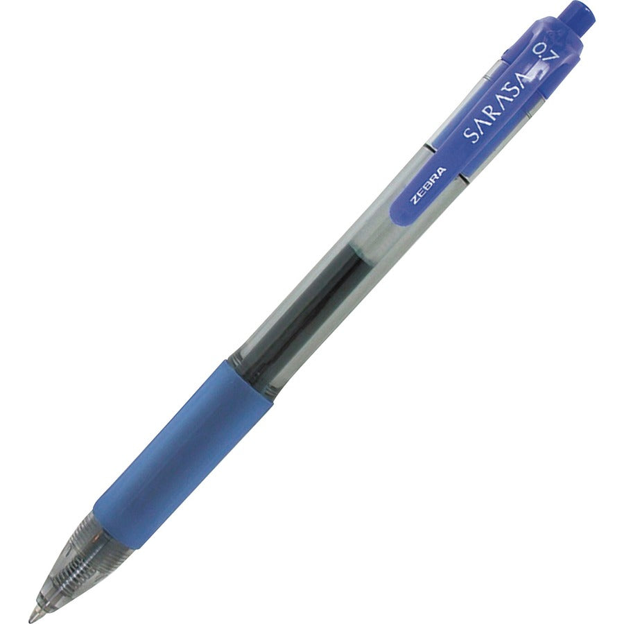 Zebra Pen Sarasa Gel Retractable Pens - 0.7 mm Pen Point - Refillable - Retractable - Blue Ink - Gel-based - Translucent Barrel - 36 / Pack