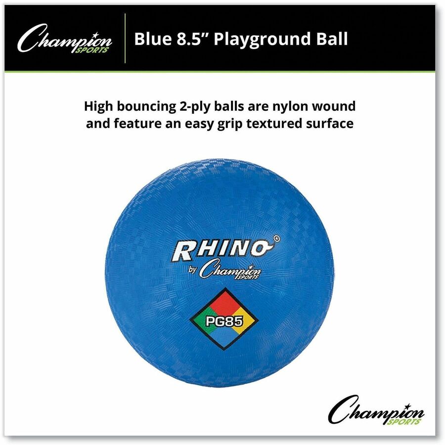 Champion Sports Playground Ball - 8.50" - Nylon - Royal Blue - 1 Each