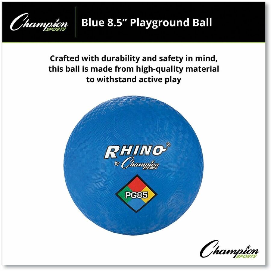 Champion Sports Playground Ball - 8.50" - Nylon - Royal Blue - 1 Each