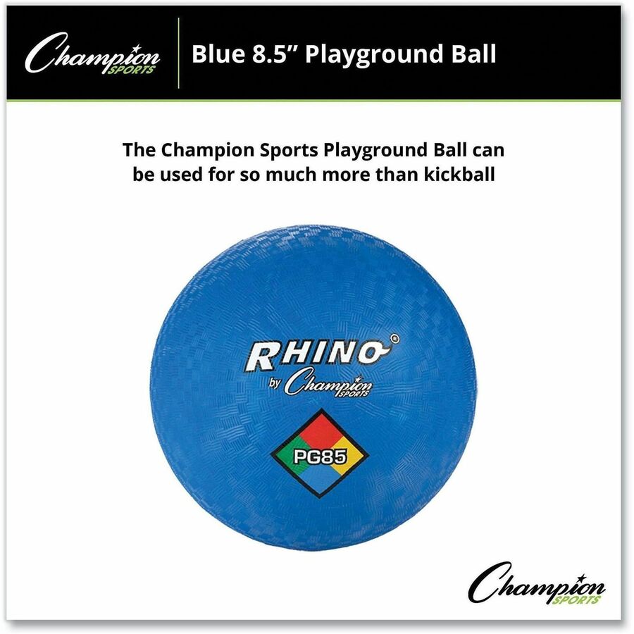 Champion Sports Playground Ball - 8.50" - Nylon - Royal Blue - 1 Each