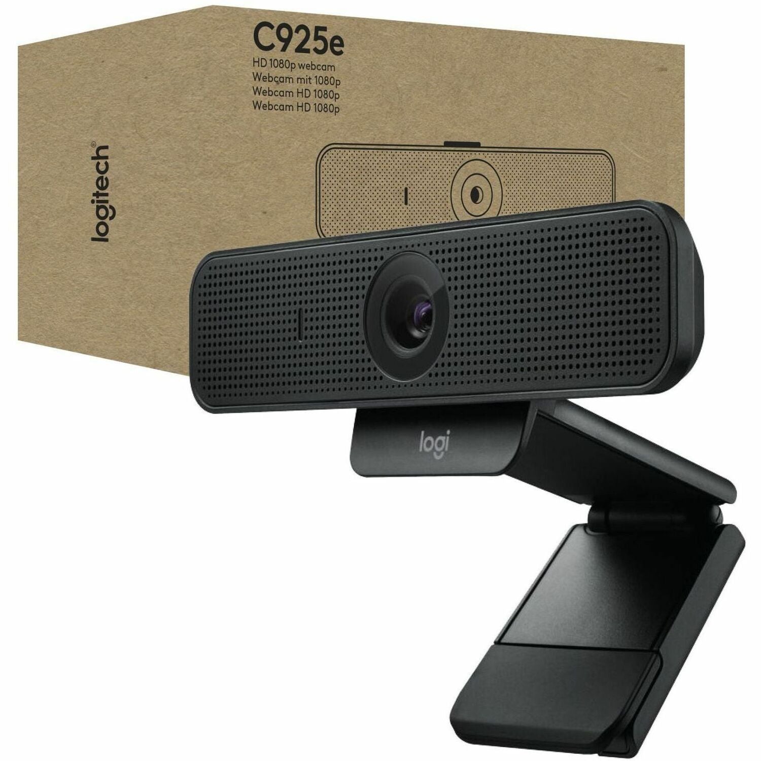 Logitech C925e Webcam - 30 fps - Black - USB 2.0 - 1 Each - Full HD - 1920 x 1080 Video - Auto-focus - 78° Angle - Clip, Tripod Mount - 1.2x Digital Zoom - Widescreen - Microphone - For Notebook, Monitor, Computer - Windows 8 or Later, ChromeOS, ma...