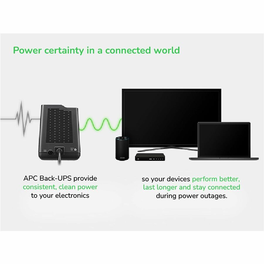 APC by Schneider Electric Back-UPS 600VA Tower UPS - Tower - 10 Hour Recharge - 3.20 Minute Stand-by - 120 V Input - 120 V AC Output - Single Phase - Stepped Approximated Sine Wave - 5 x NEMA 5-15R, 2 x NEMA 5-15R Surge Receptacle(s) - 7 x Battery/Surg...