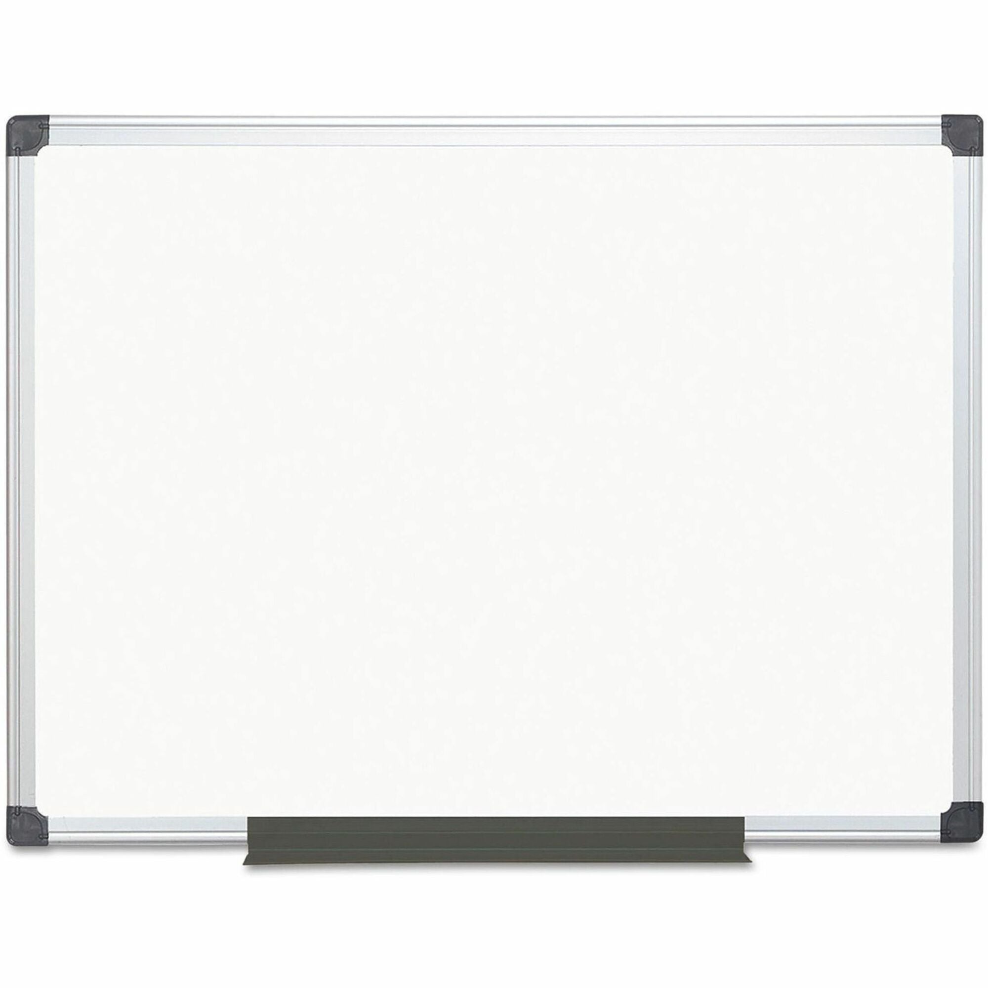 MasterVision Super Value Lacquered Steel Dry Erase Board - 48" (4 ft) Width x 36" (3 ft) Height - Lacquered Steel Surface - Anodized Aluminum Frame - Rectangle - Horizontal/Vertical - Magnetic - 1 Each