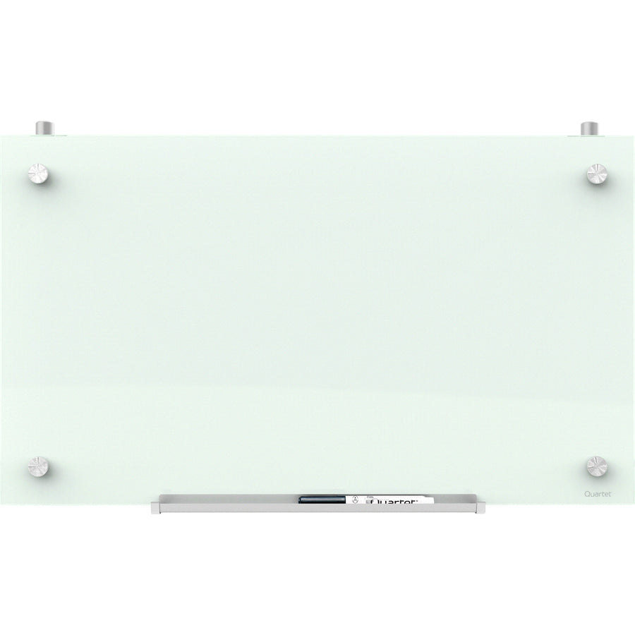 Quartet Infinity™ Magnetic Glass Dry-Erase Cubicle Board - 30" (2.5 ft) Width x 18" (1.5 ft) Height - White Tempered Glass Surface - Rectangle - Horizontal/Vertical - Magnetic - 1