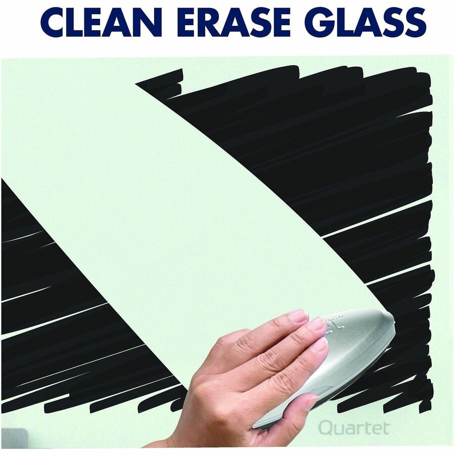 Quartet Infinity™ Magnetic Glass Dry-Erase Cubicle Board - 30" (2.5 ft) Width x 18" (1.5 ft) Height - White Tempered Glass Surface - Rectangle - Horizontal/Vertical - Magnetic - 1