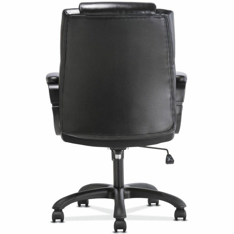 Sadie Mid-Back Executive Chair - Black Seat Color - SofThread Leather Seat Material - Black Back Color - SofThread Leather Back Material - Mid Back - 5-star Base - 1 Each