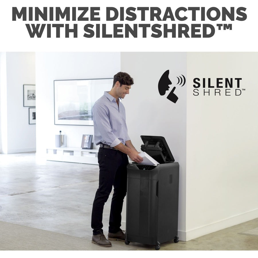 Fellowes AutoMax 350C Auto Feed Cross-Cut Shredder - Non-continuous Shredder - Cross Cut - 350 Per Pass - for shredding Staples, Paper Clip, Paper, CD, DVD, Credit Card, Junk Mail - 0.156" x 1.500" Shred Size - P-4 - 11 ft/min - 9" Throat - 45 Minute R...