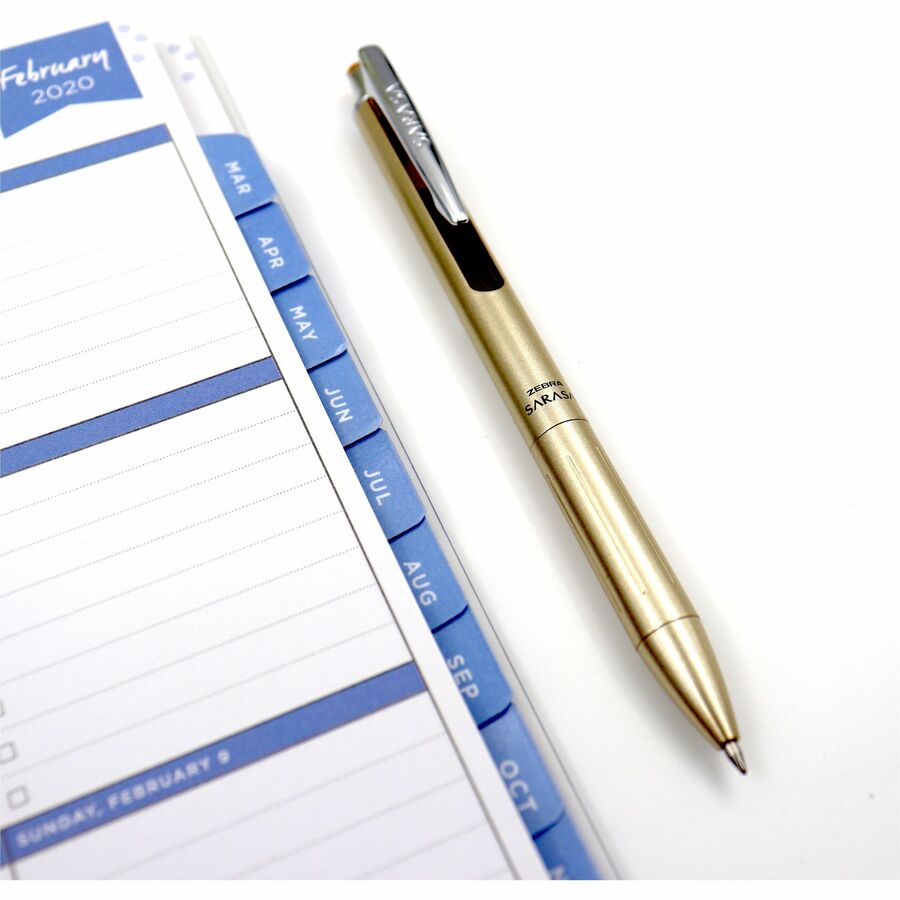 Zebra Pen Sarasa Grand Retractable Gel Pens - 0.7 mm Pen Point - Refillable - Retractable - Liquid Gel Ink - Brass Barrel - 1 Each