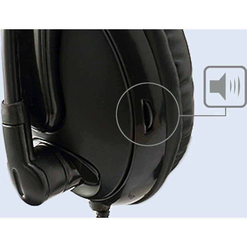 Adesso Xtream H5 - Multimedia Headset with Microphone - Stereo - Mini-phone (3.5mm) - Wired - 32 Ohm - 20 Hz to 20 kHz - Over-the-head - Binaural - Circumaural - 6 ft Cable - Omni-directional Microphone - Black