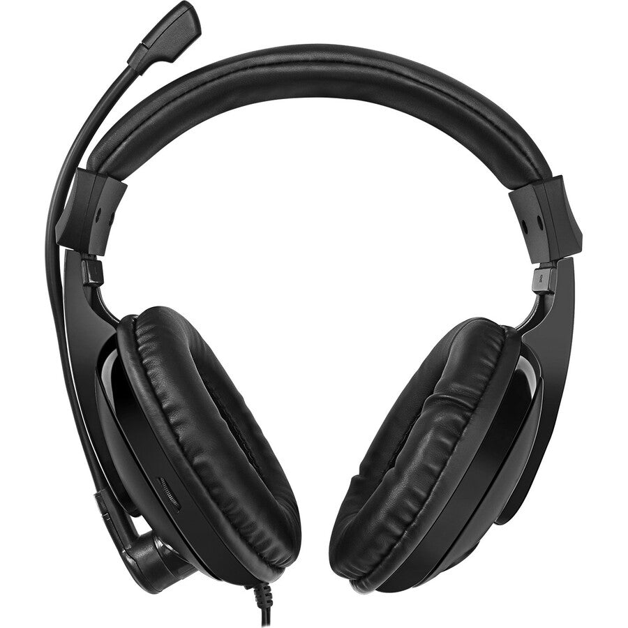 Adesso Xtream H5 - Multimedia Headset with Microphone - Stereo - Mini-phone (3.5mm) - Wired - 32 Ohm - 20 Hz to 20 kHz - Over-the-head - Binaural - Circumaural - 6 ft Cable - Omni-directional Microphone - Black